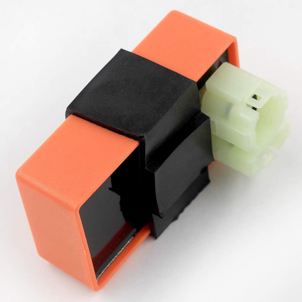 High Performance Racing AC Cdi Box 6Pin + Ignition Coil + 3 Electrode Spark Plug for GY6 50Cc 80Cc 125Cc 150Cc Moped Scooter ATV Go Kart