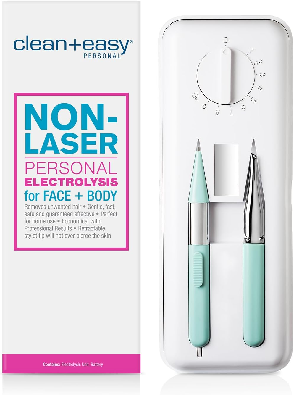 Clean + Easy Electrolysis Machine for Permanent Hair Removal - Non-Laser, Painless Electrolysis Hair Removal for Face & Body, At-Home Remover Device image number 3