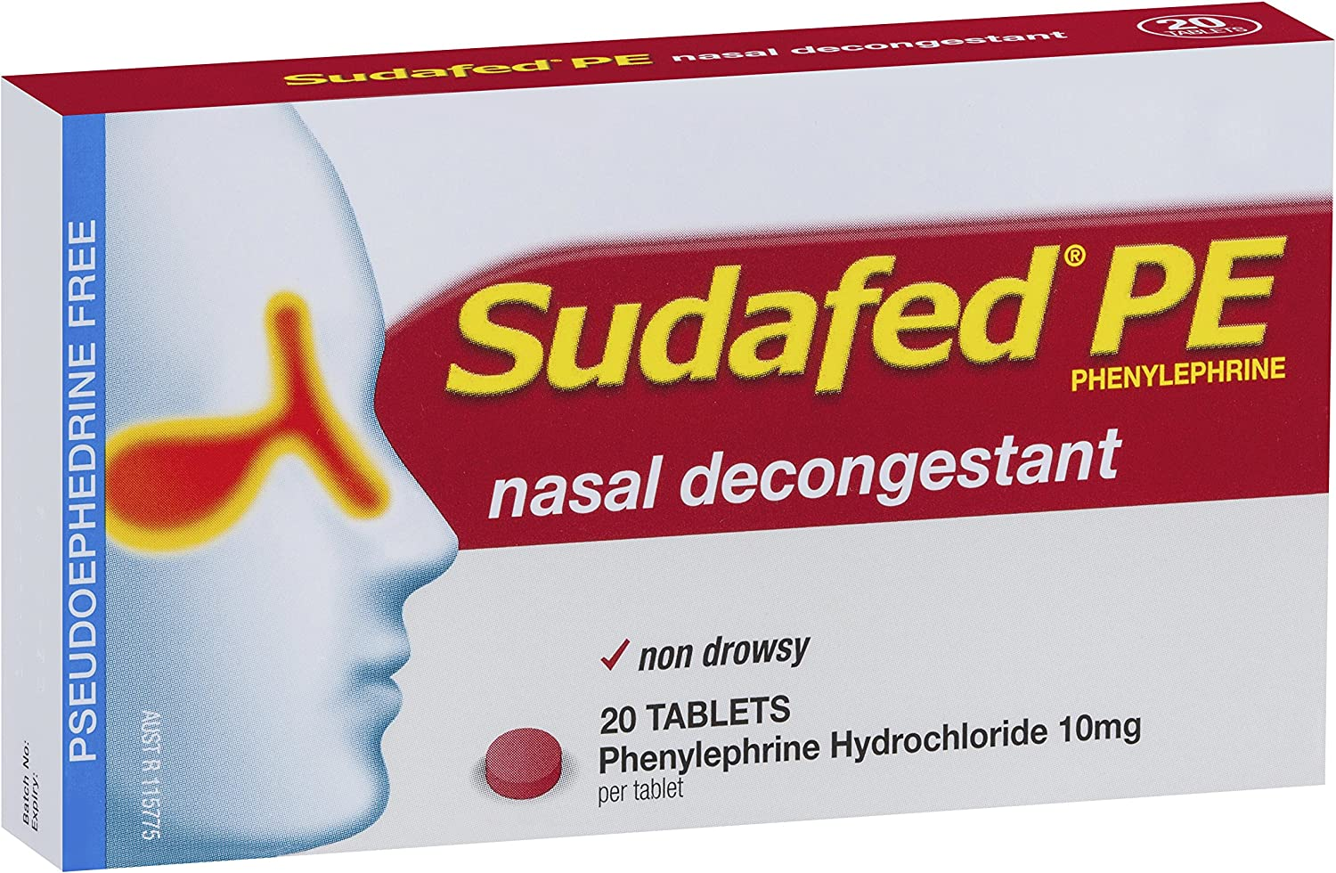Sudafed PE Nasal Decongestant Tablets 20 Pack | for Temporary Relief of Blocked or Runny Nose image number 2