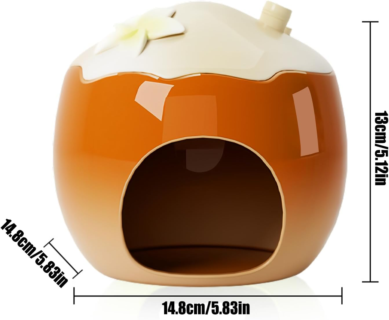Cool Hamster House - Hamster Cooling Cave | Fruit Shape Small Animal Nest, Cooling Habitats for Lemmings Squirrel Chinchilla Gerbils Hedgehog