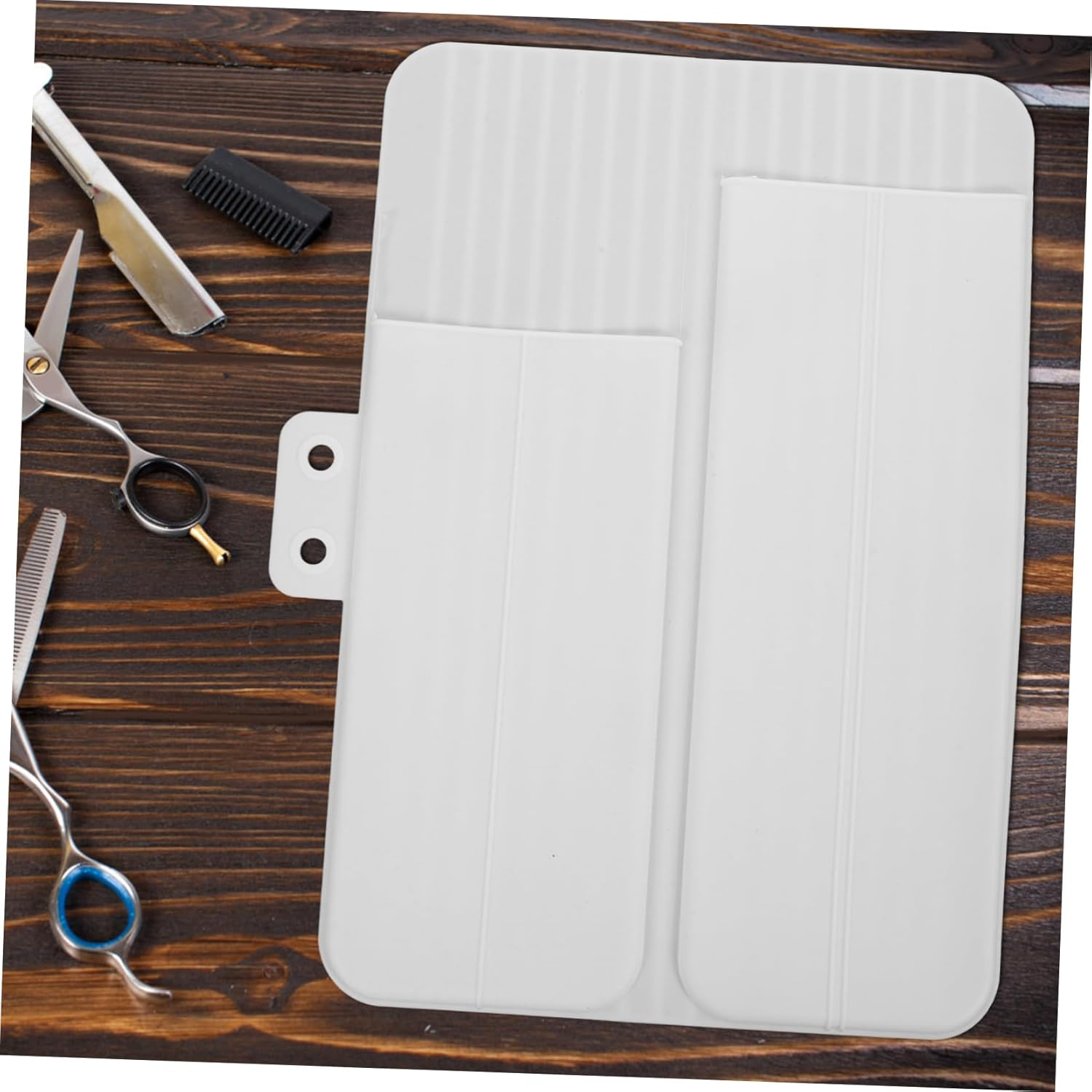 FOMIYES Silicone Curling Iron Holder Travel Pouch Heat Resistance for Hair Straighteners and Curling Wands White image number 3