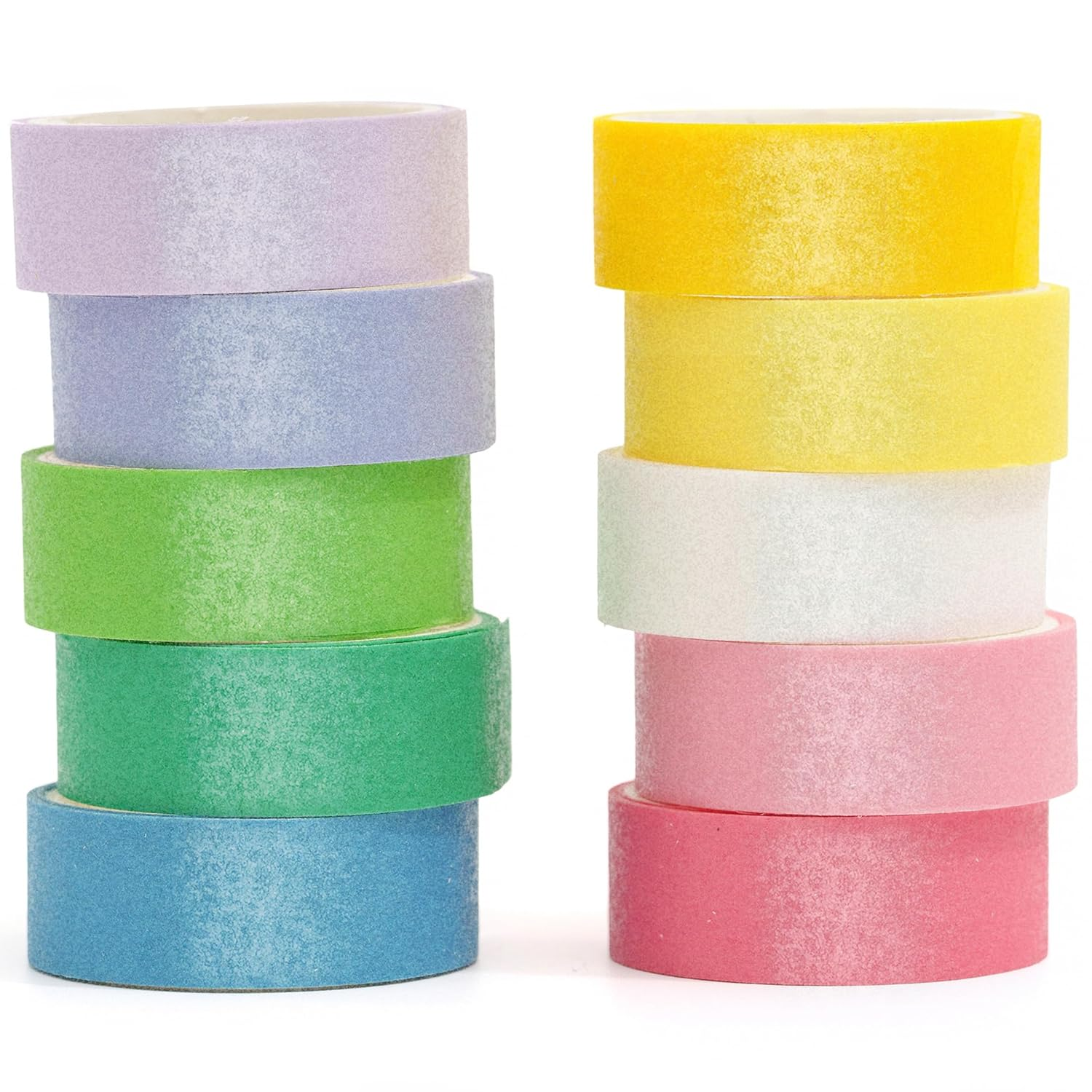 YUBBAEX 10 Colors Glitter Washi Tape Set Sparkling Masking Tape Metallic Decorative for Arts, DIY Crafts, Bullet Journal Supplies, Planners, Scrapbook, Card/Gift Wrapping (Rainbow 10 Colors)