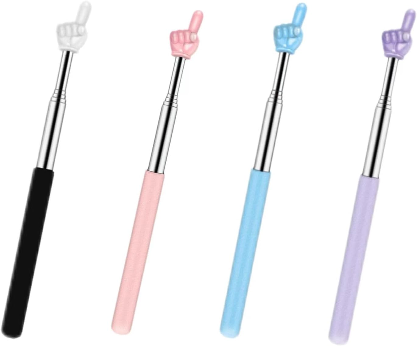 10PCS Children Finger Reading Stick Pointer Kindergarten Student Teacher Teaching Reading Picture Book Finger Shape Mini Pointer Stick (B-Macaron) image number 4