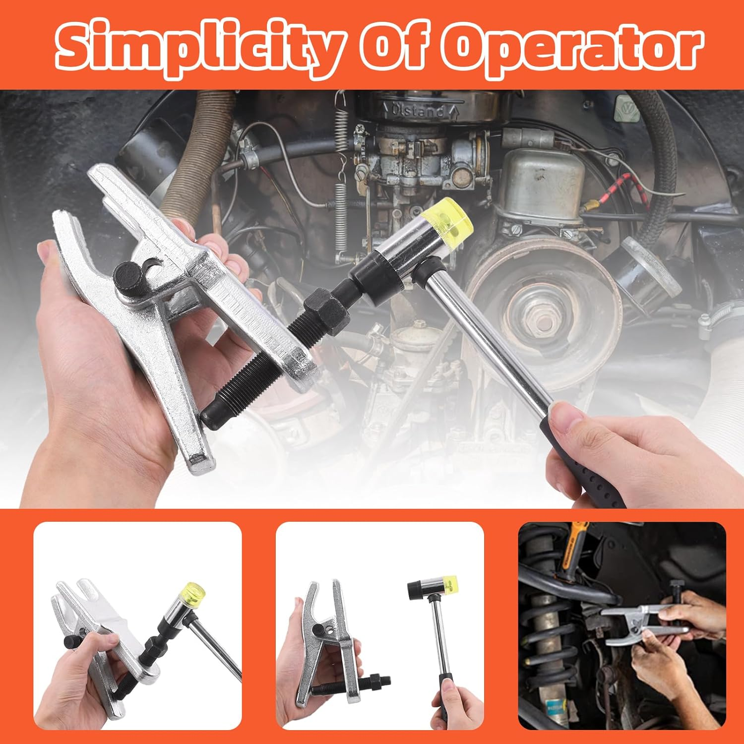 Tanstic Ball Joint Separator, 1-1/8" to 2-1/8" Universal Ball Joint Removal Tool for Separating Ball Joints Arms Tie Rods on Most Cars Trucks image number 5