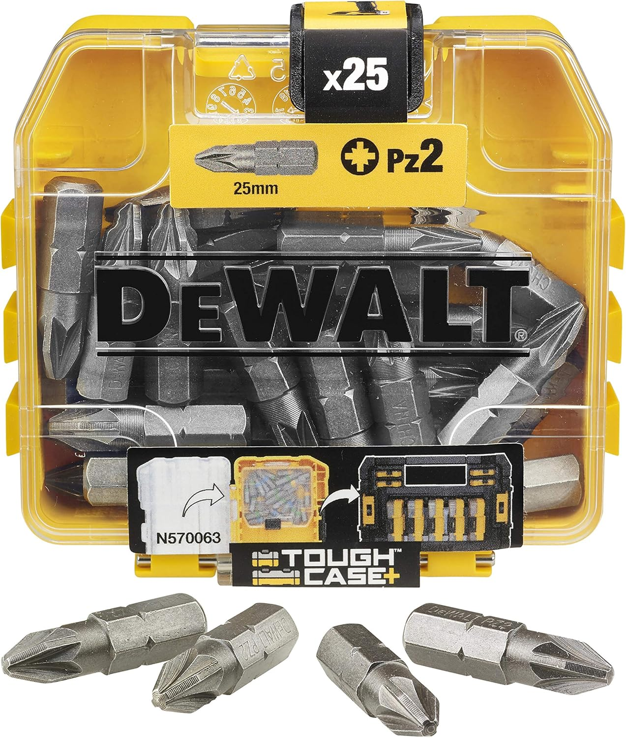 DEWALT Screwdriver PZ2 25 Piece Bit Set in Tic Tac Box, DT71521-QZ image number 5