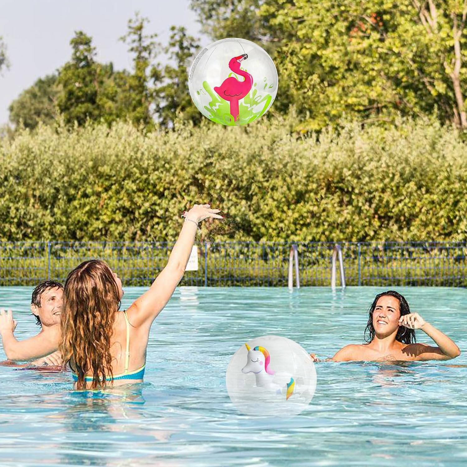 Pack of 2 Inflatable Water Balls, Inflatable Beach Balls, Water Ball, Children'S Beach Ball, Pool Party Toy for Children, Adults, Beach, Pool Party, Outdoor Activities, Diameter 30 Cm image number 1