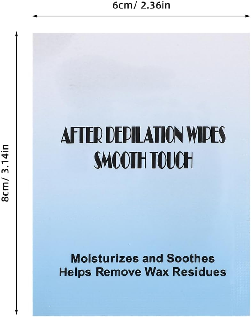 TOVINANNA 20Pcs Wax Remover Wipes Reduces Redness Removes Residue Body Facia Post Waxing Treatment image number 2