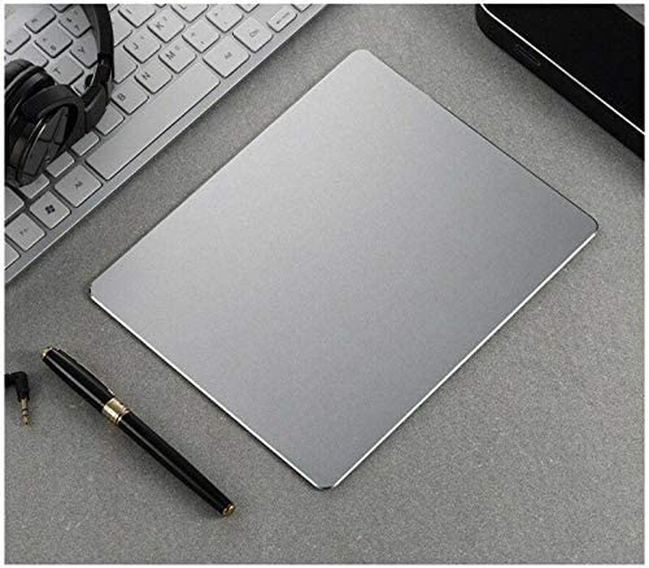Aluminum Alloy Gaming Mouse Mat Pad Aluminium Mousepad Double Sided Waterproof Fast and Accurate Control Mouse Pad for Laptop, Computer and PC (Silver)