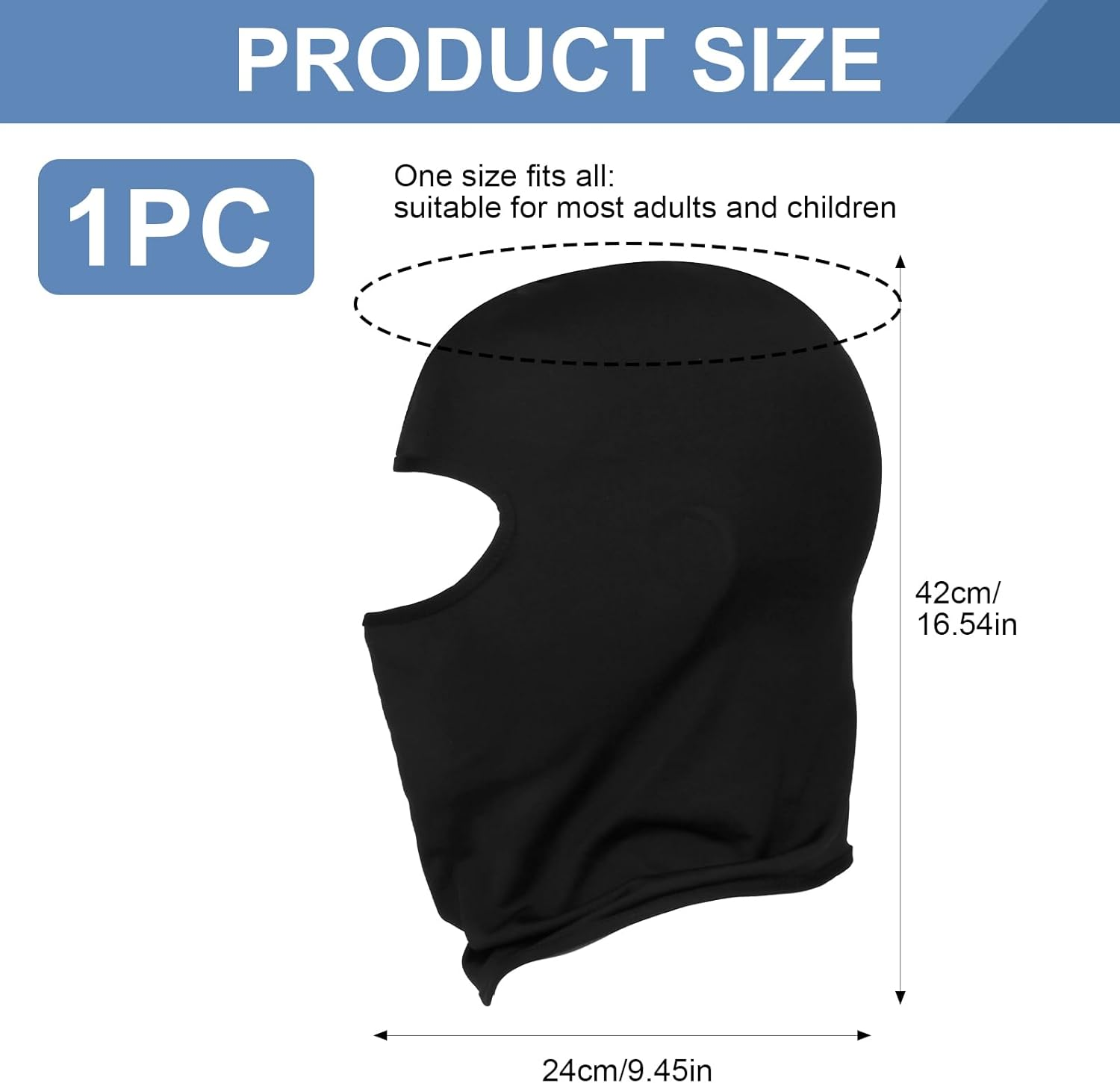Coastalpure Balaclava Face Mask for Men & Women, Breathable Black Sun Protection for Motorcycle, Ski, Outdoor Sports, One Size Fits Most Adults (22-24In Head Circumference), Fits under Helmet image number 5