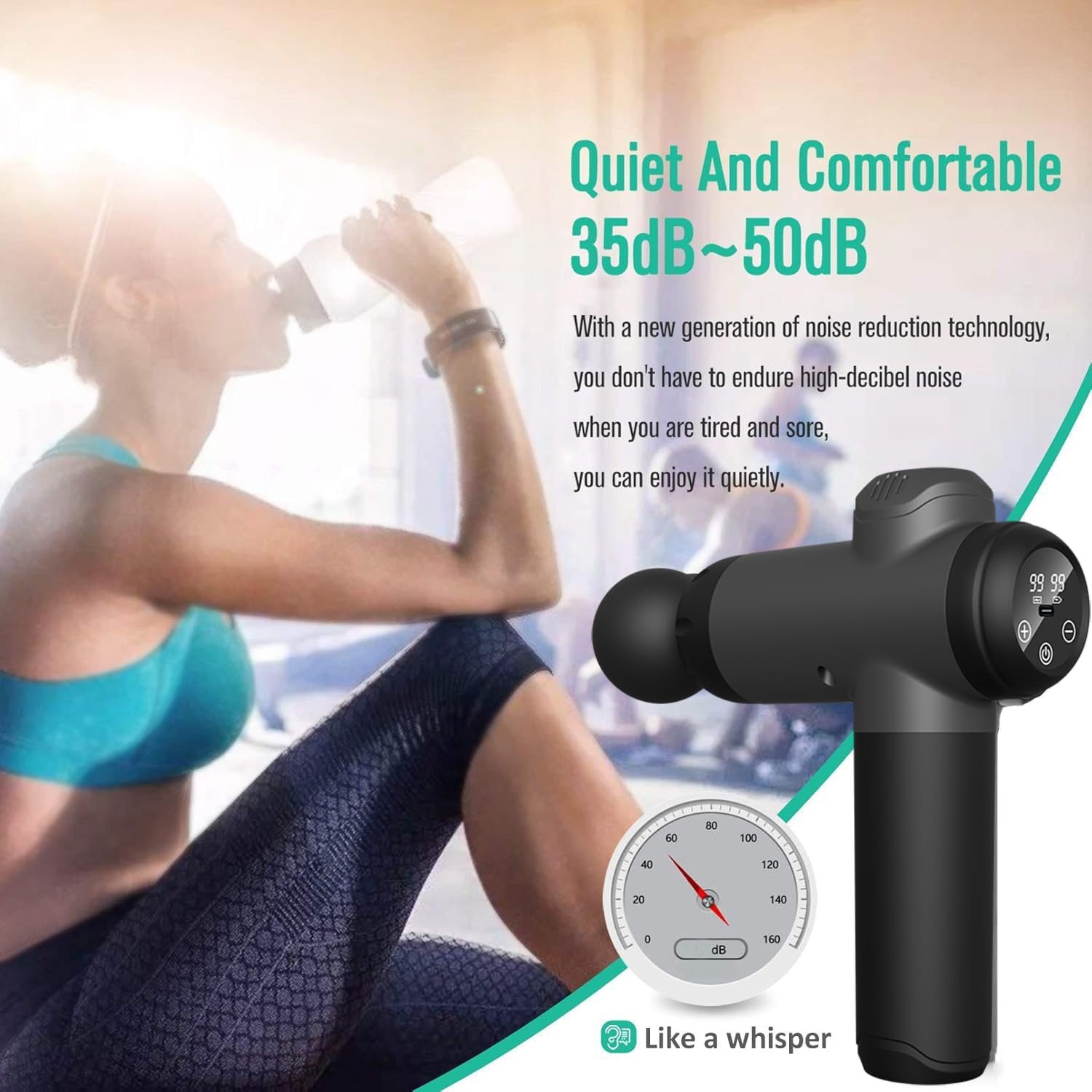 Massage Gun Deep Tissue, 99 Speeds Handheld Muscle Percussion Massager, 8 Massage Heads LCD Touch Screen, Portable Electric Back Massager with Carry Case for Muscle Pain Relief