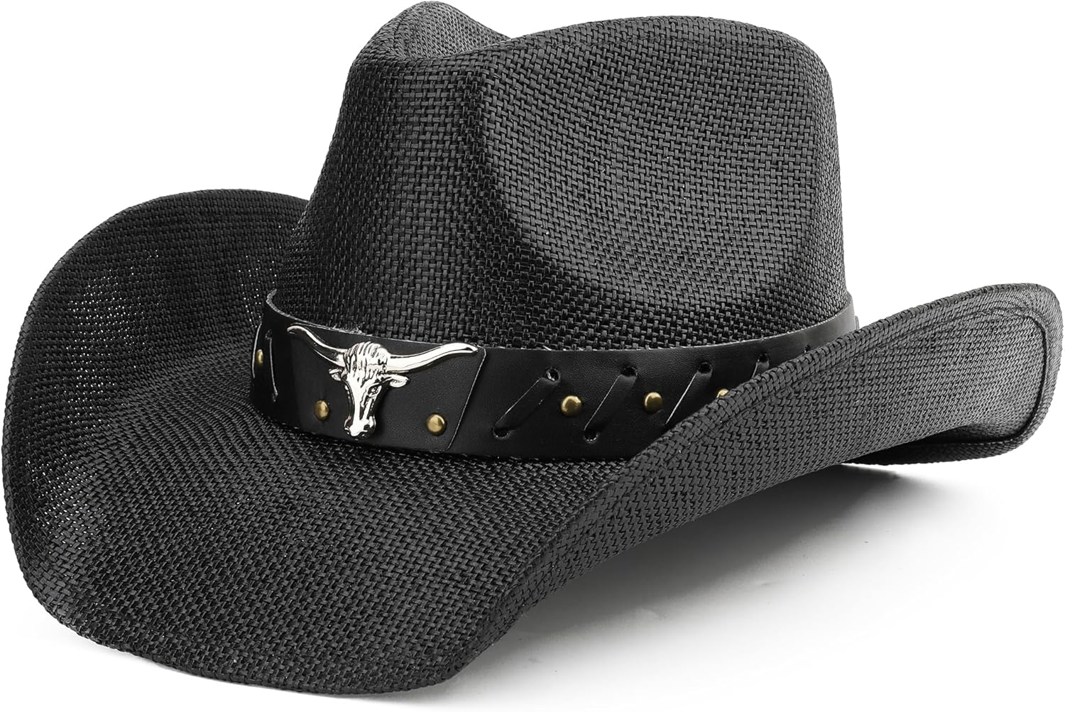 Melesh Adult Sun Straw Western Cowboy Hat Colored