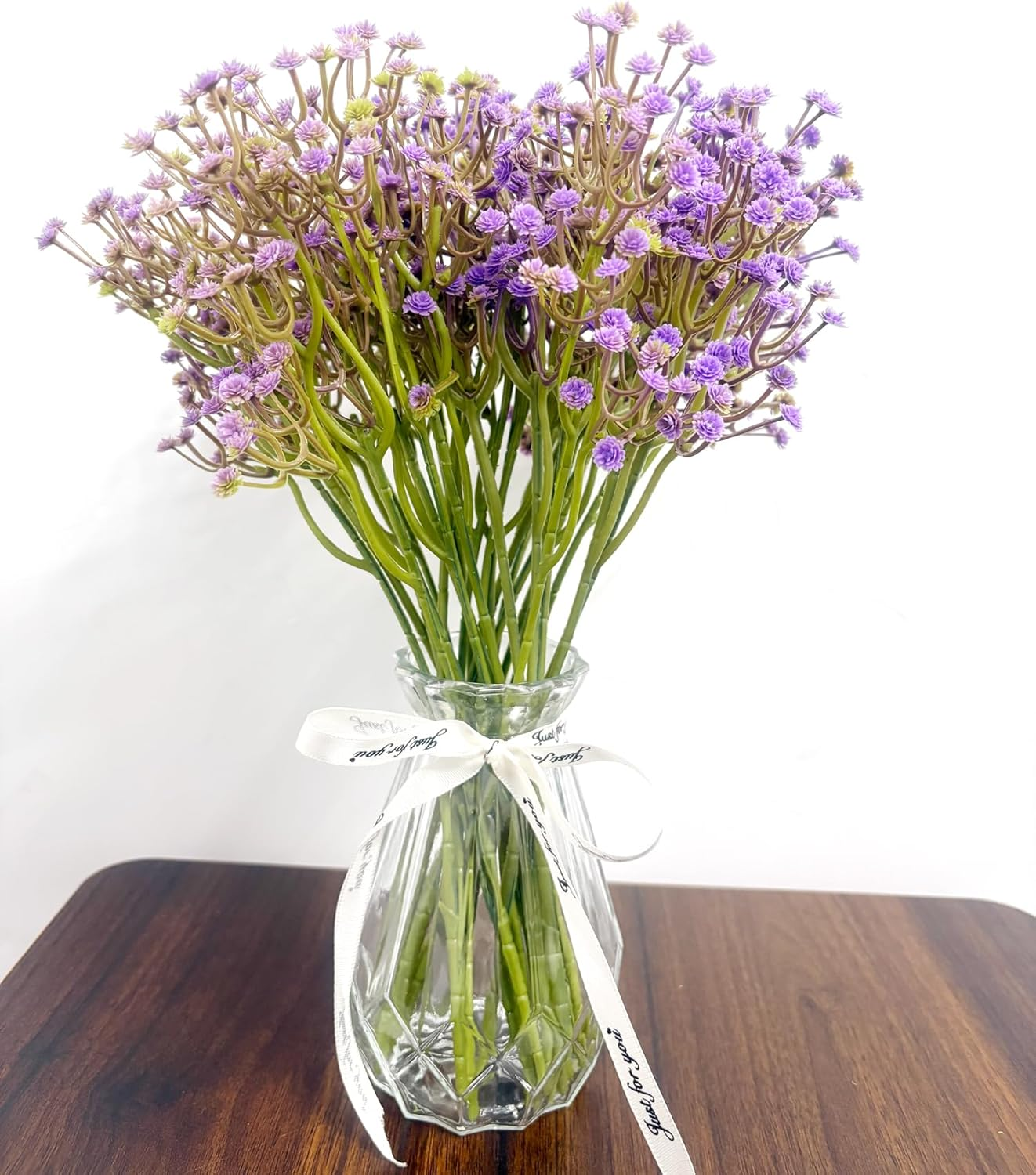 15 PCS Babys Breath Artificial Flowers Gypsophila Paniculata Faux Plant for DIY Centerpieces Wedding Party Floral Arrangement Home Decorations (Small Petals,Pink) - Purple image number 2