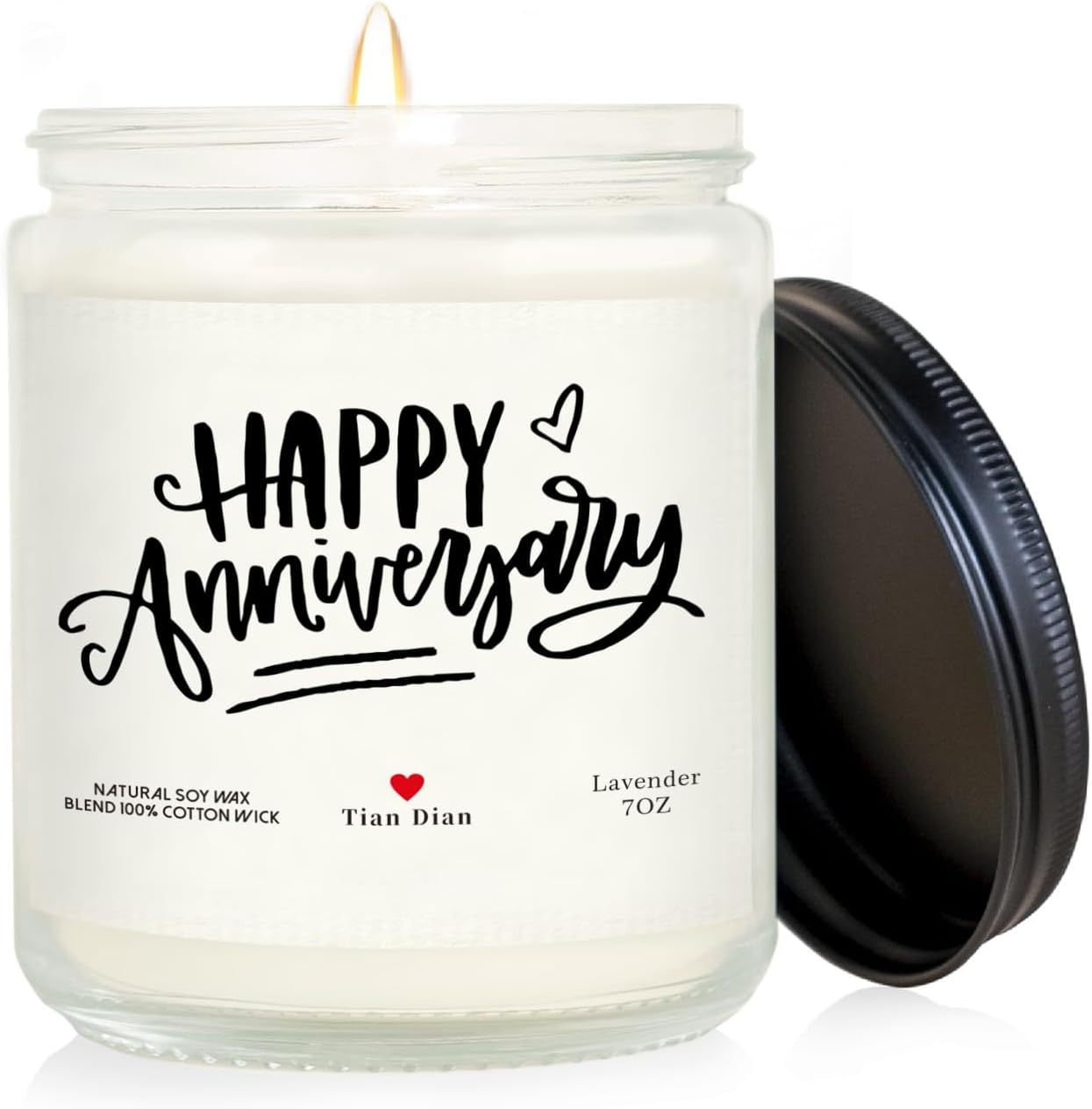 Celebratory Unisex Anniversary Candle in Jar image number 2