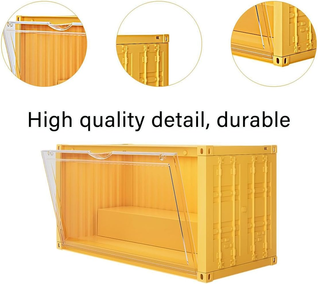 AIMALL 13.78X6.69X7.48 Inch Yellow Transparent Display Box for Collectibles Dustproof Cabinet Organizer image number 6