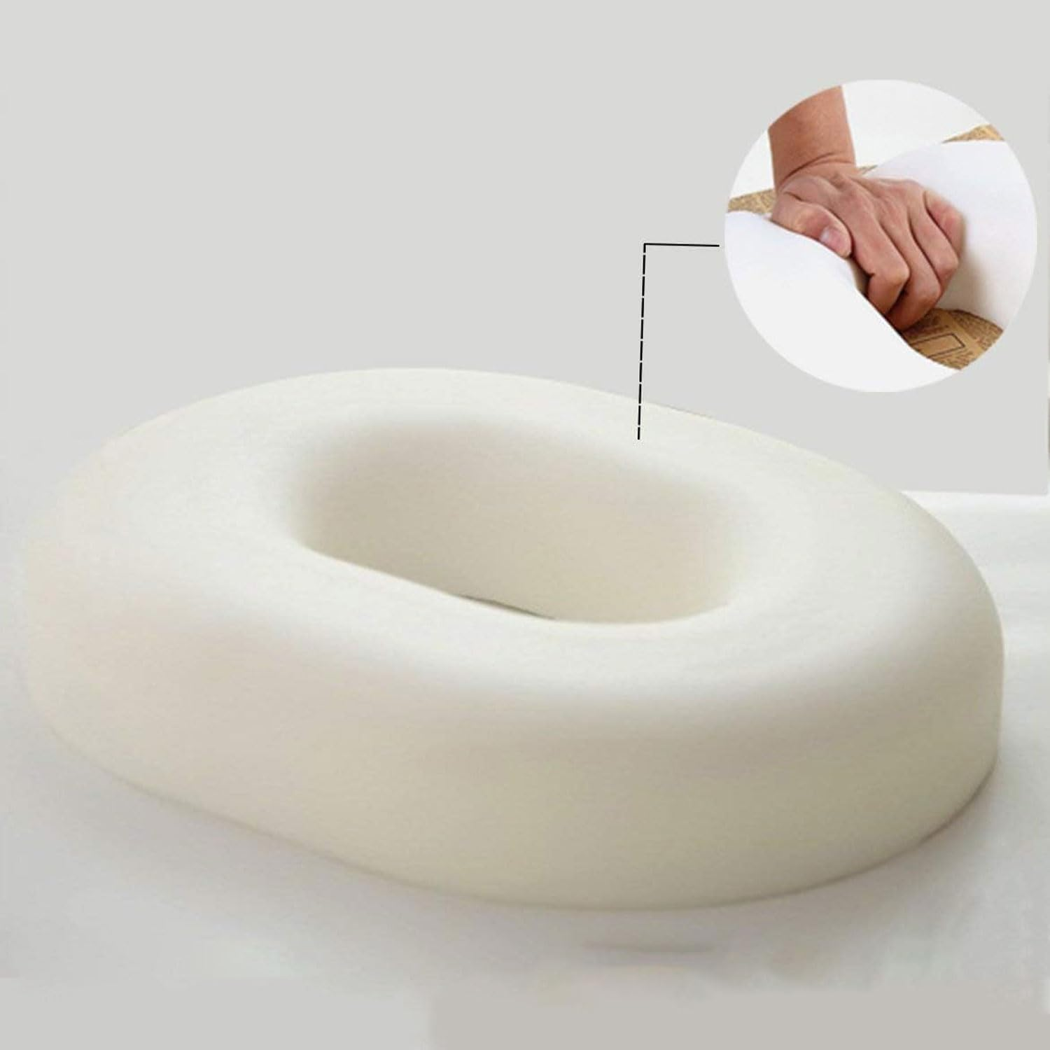 Memory Foam Seat Cushion, Donut Cushion for Hemorrhoid & Coccyx Pain Relief, Postpartum & Pregnancy Support, Car & Office Chair Cushion for Pressure Relief