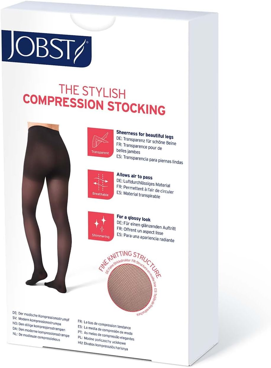 JOBST Ultrasheer Compression Stockings, 15-20 Mmhg, Thigh High, Silicone Dot Band, Open Toe image number 1