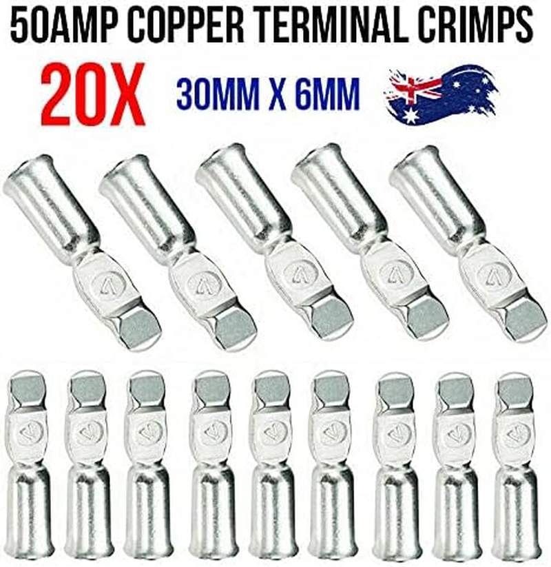 20Pcs 50 Amp Copper Terminals Connector for 50A Anderson Style Plugs Contacts AU image number 4