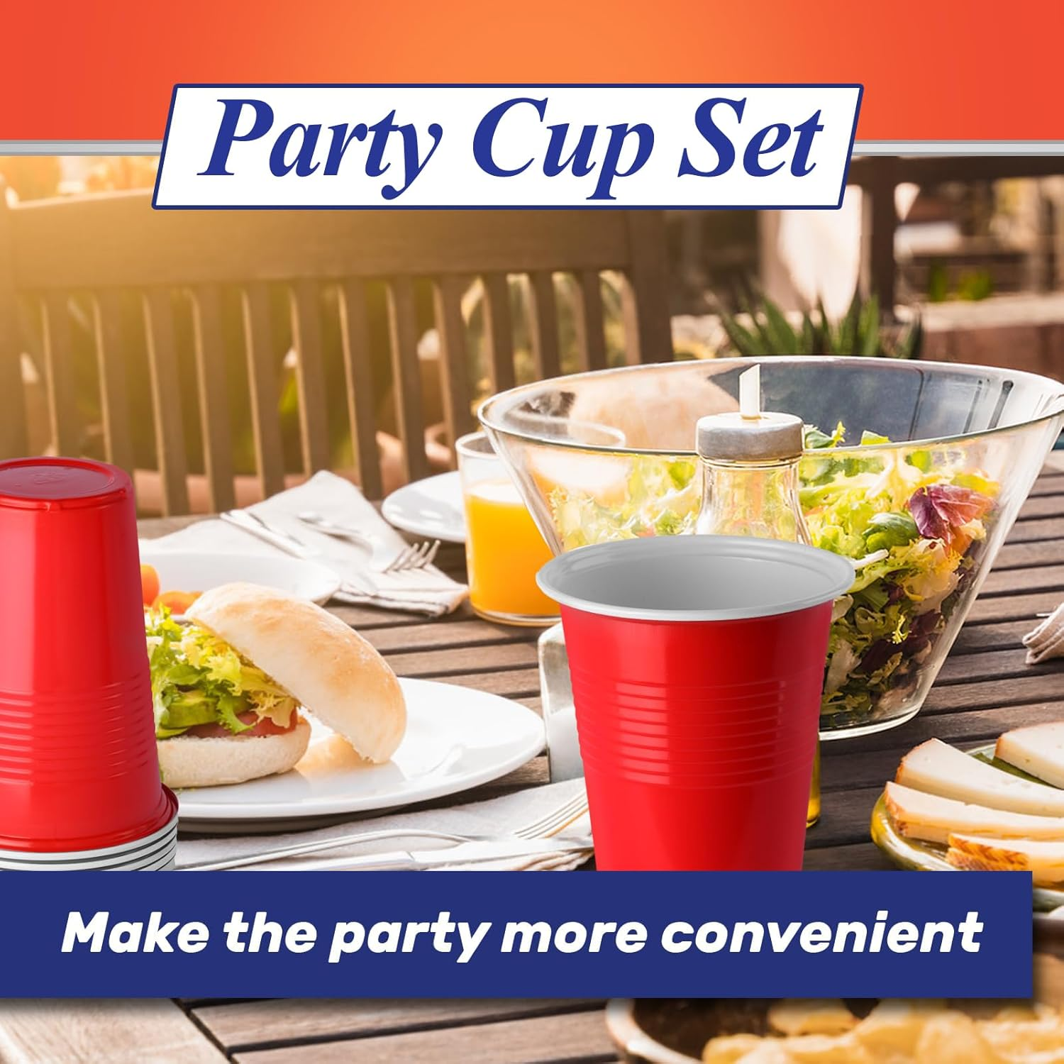 KACOMACO 50Pcs Party Cup Set, Recyclable Plastic Pong Cups 12 Oz, Repeatable Cups for New Year, Christmas, Camping, Wedding Parties, Weddings, Events or DIY Projects (Red)
