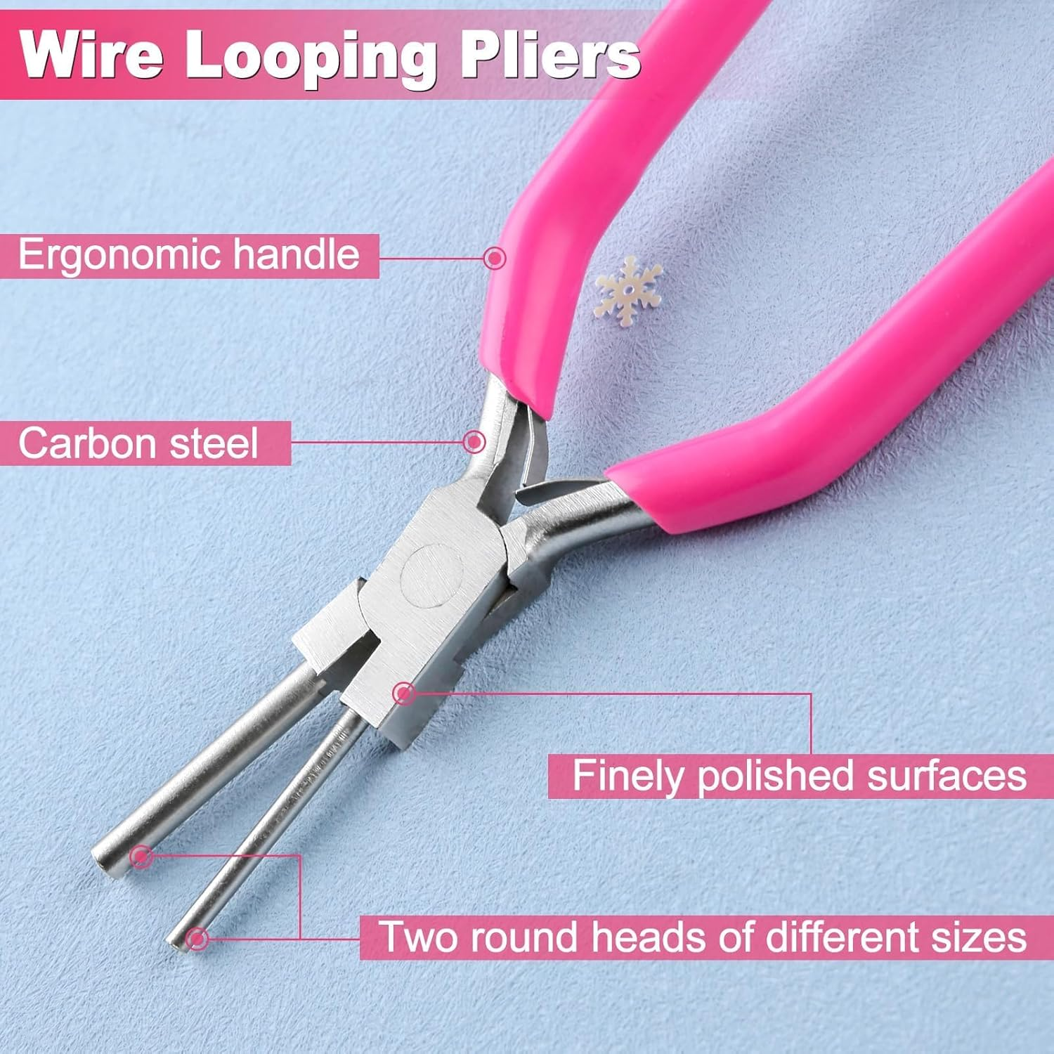 Bail Making Pliers 3Mm and 5Mm Wire Bending and Looping Tool for Jewelry Making, Jump Rings with Non-Slip Handle image number 1