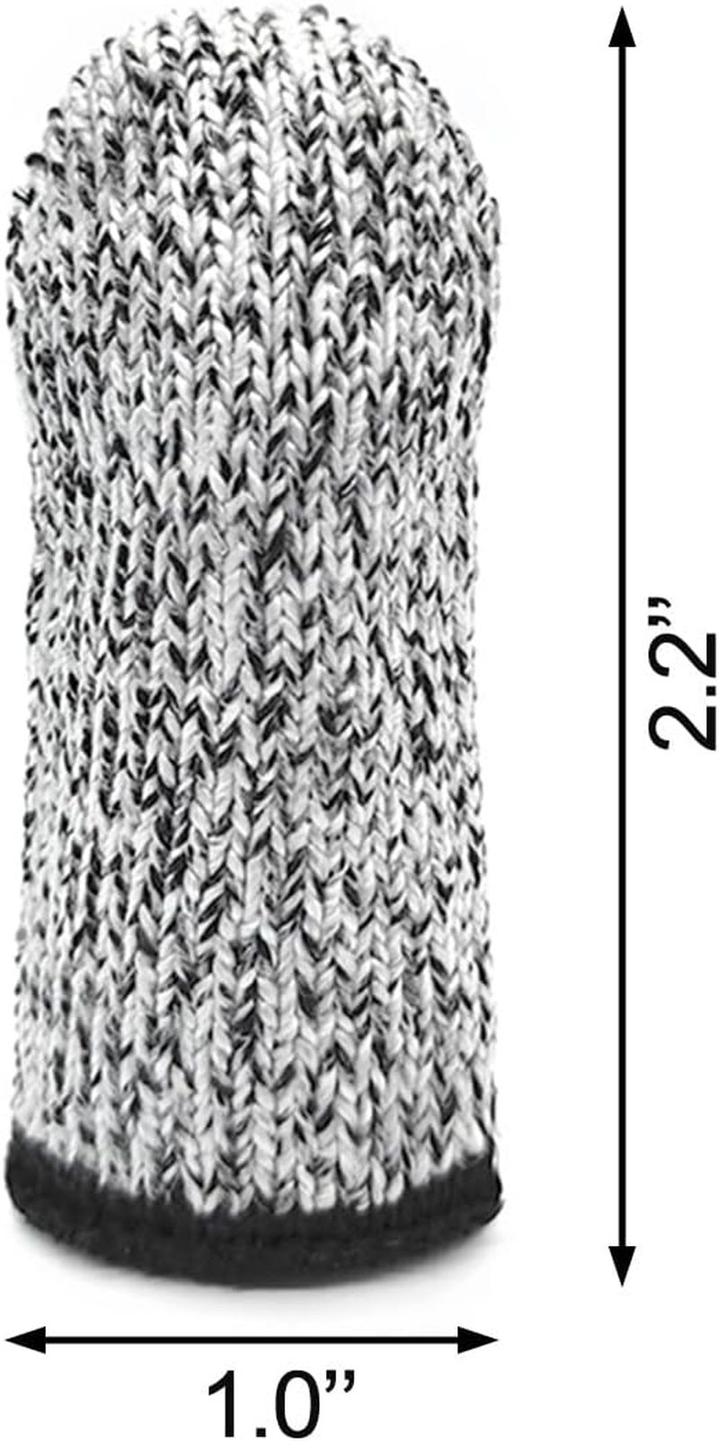 10Pcs Breathable Cut Resistant Finger Cots Protection Reusable Durable Non Slip Finger Thumb Protector Gloves for Work Kitchen Garden Sculpture Grinding Stained Glass(Grey) image number 1