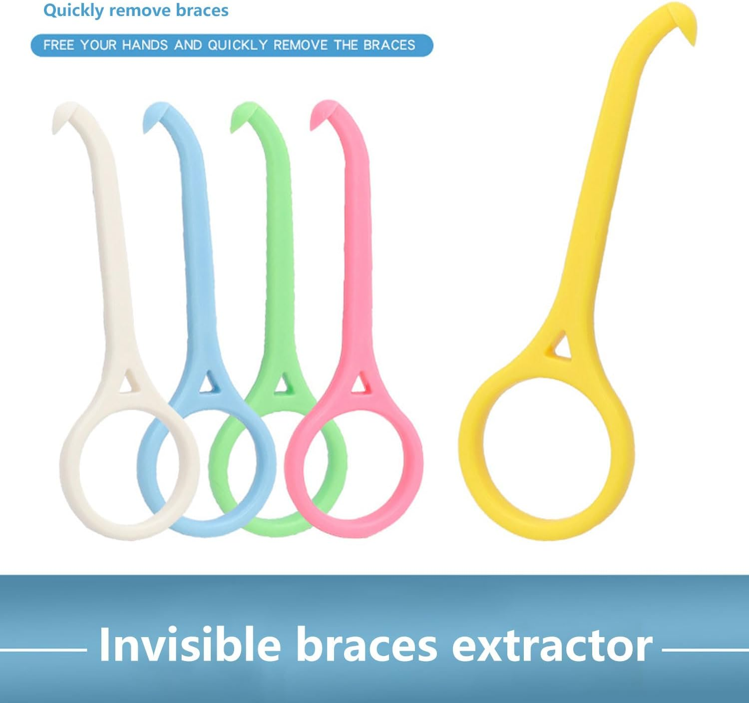 6 Pcs Multi-Purpose Aligner Remover Tool, Portable Oral Care Disassembly,Accessories,Different Color Aligner Removal Tool for Invisible Removable Braces. image number 4