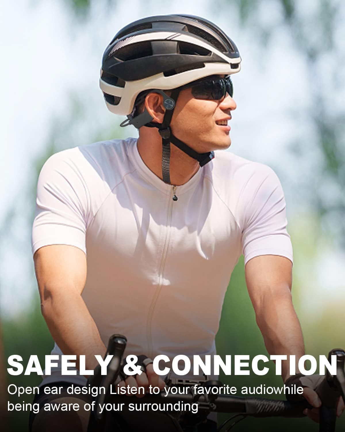 MONODEAL Bone Conduction Headphones Bluetooth Wireless Open Ear Headphones IPX5 Waterproof Headset with Microphone Sport Headphones Long Battery Life Earphones for Runners Fitness Cycling image number 5