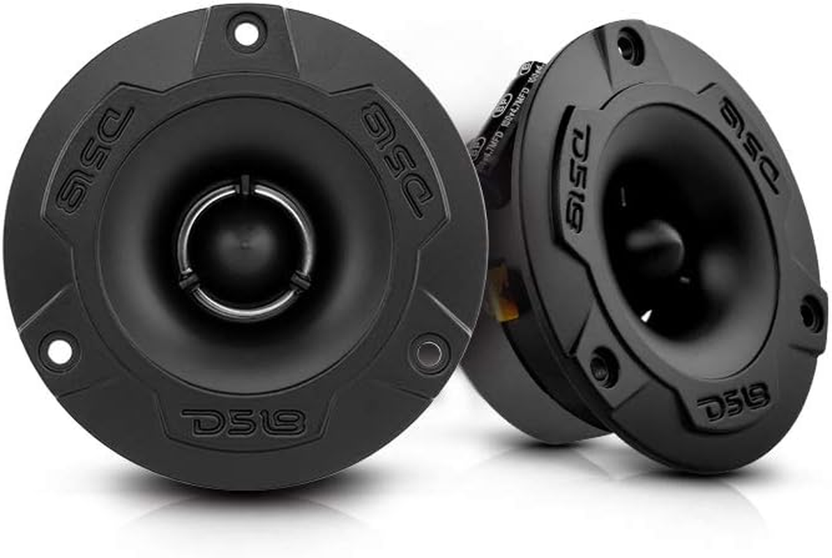 DS18 PRO-TW120B Super Tweeter in Black - 1", Aluminum Frame and Diaphragm, 300W Max, 200W RMS, 4 Ohms, Built in Crossover - PRO Tweeters Are the Best in the Pro Audio and Voceteo Market (Pair)