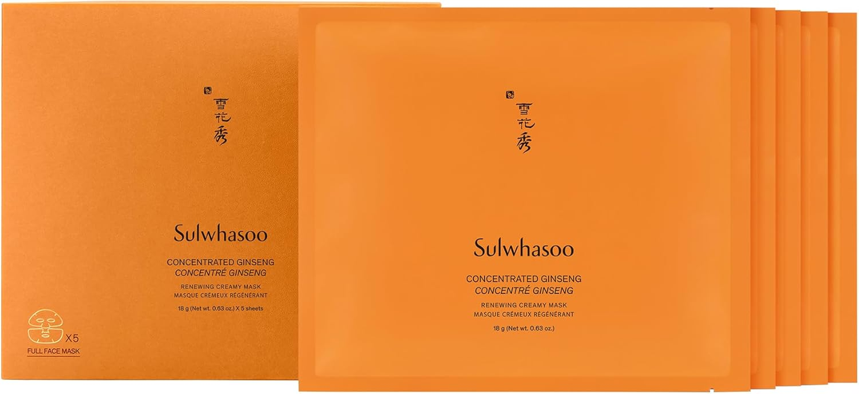 Sulwhasoo Concentrated Ginseng Renewing Sheet Masks: Nourish, Hydrate, Visibly Firm, 5 Pc. image number 3