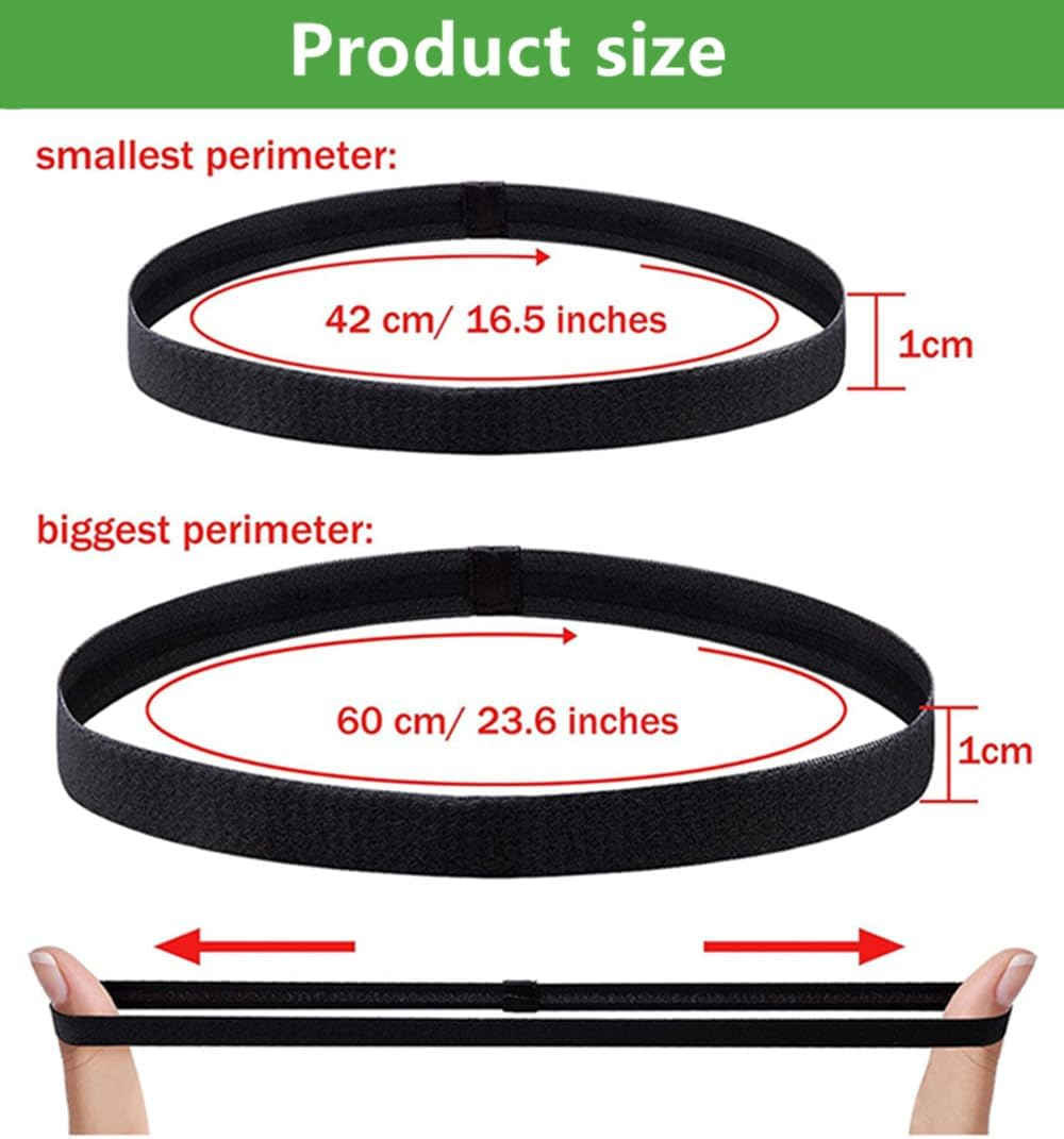4 Pcs Elastic Thin Headbands for Women Thin Non-Slip Elastic Sport Headbands Skinny Headbands Workout Grip for Men Women Football Basketball Soccer Tennis Yoga