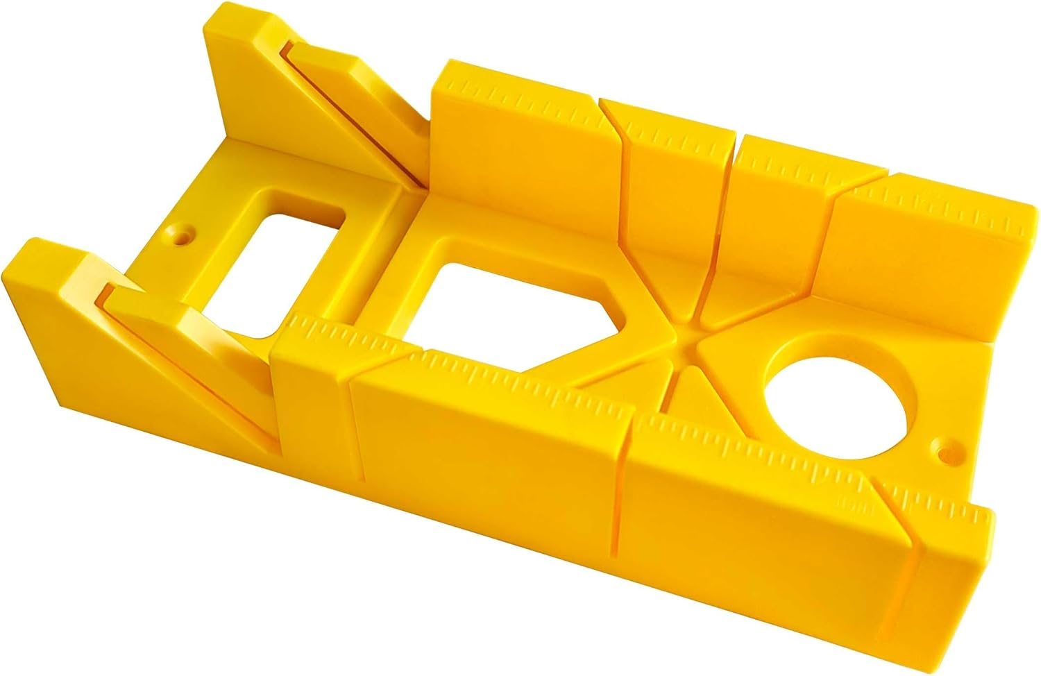 Viganoc 12-Inch High Impact Plastic Mitre Box, 3 Way Action Hacksaw Miter Box for Woodworking, DIY, Home Decoration image number 2