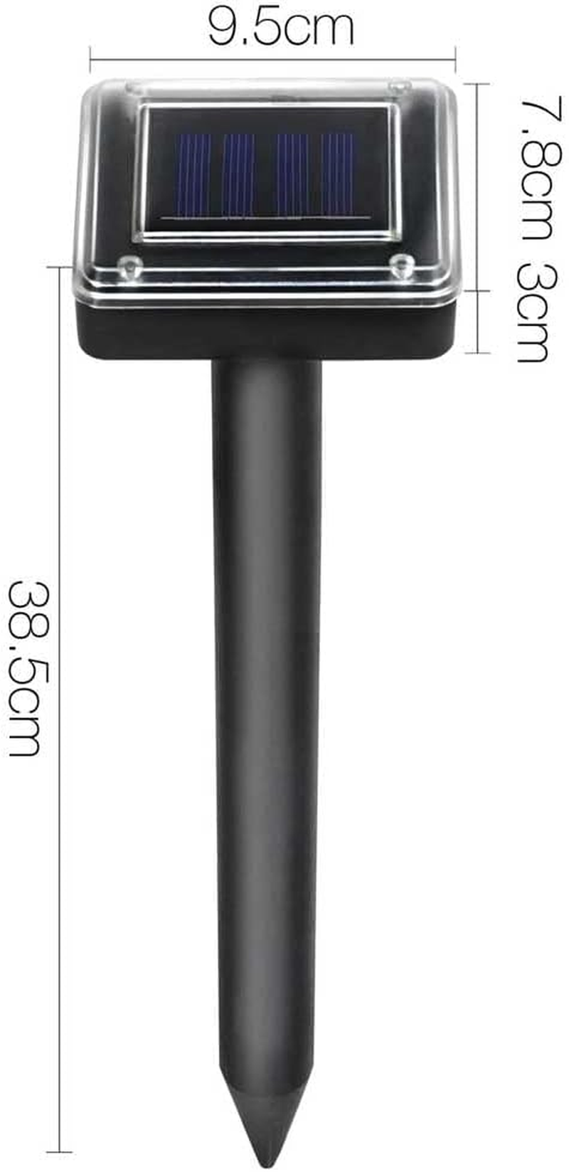 Gardeon Snake Repeller, Set of 10 Multi Pulse Solar Powered Repellent Ultrasonic Pest Mouse Repellers Rat Trap Possum Deterrent for Lawns Garden, Water Resistant ABS Plastic Black image number 6