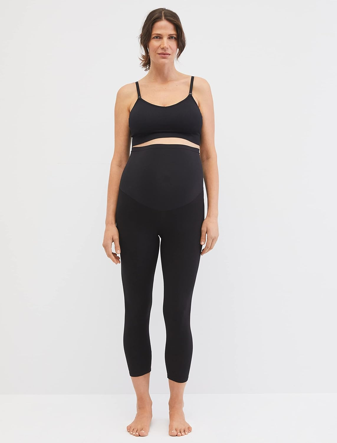 Motherhood Maternity Women'S Maternity Essential Stretch Crop Length Secret Fit Belly Leggings image number 5
