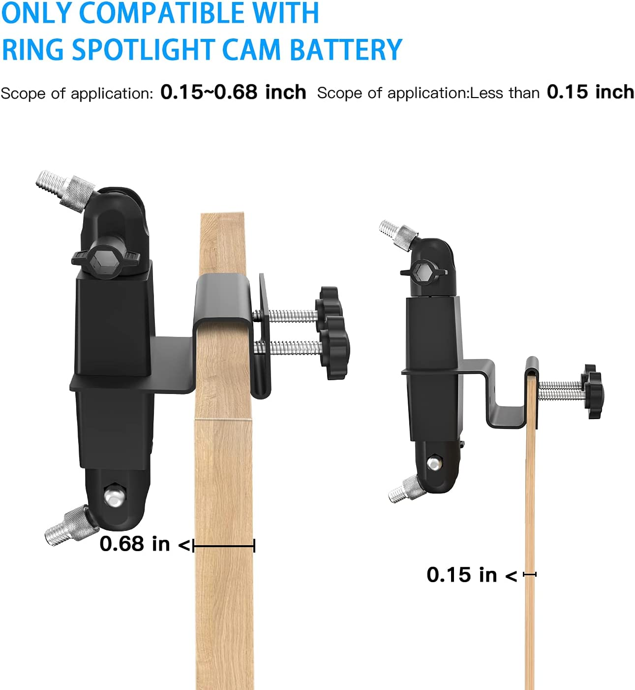 HOLACA 2 in 1 Two-Way Gutter Mount for Eufy Cam 3(S330),S230,S220,E20/E40/Eufy2/2Pro/3C/2C Pro/Eufy E and Solar Panel- Arlo Accessories Outdoor Mount(1Pack Black) (Black) image number 4