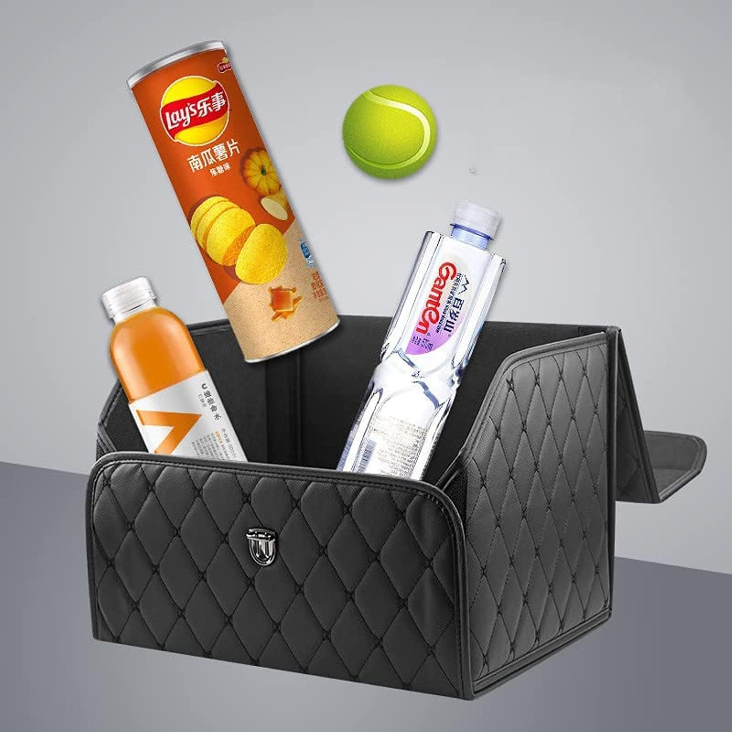 Car Trunk Organizer, Multipurpose Car Storage Organizer with Lid, Portable Collapsible Waterproof Trunk Storage Organiser Suitable for Car, SUV & Trucks (Large) image number 3