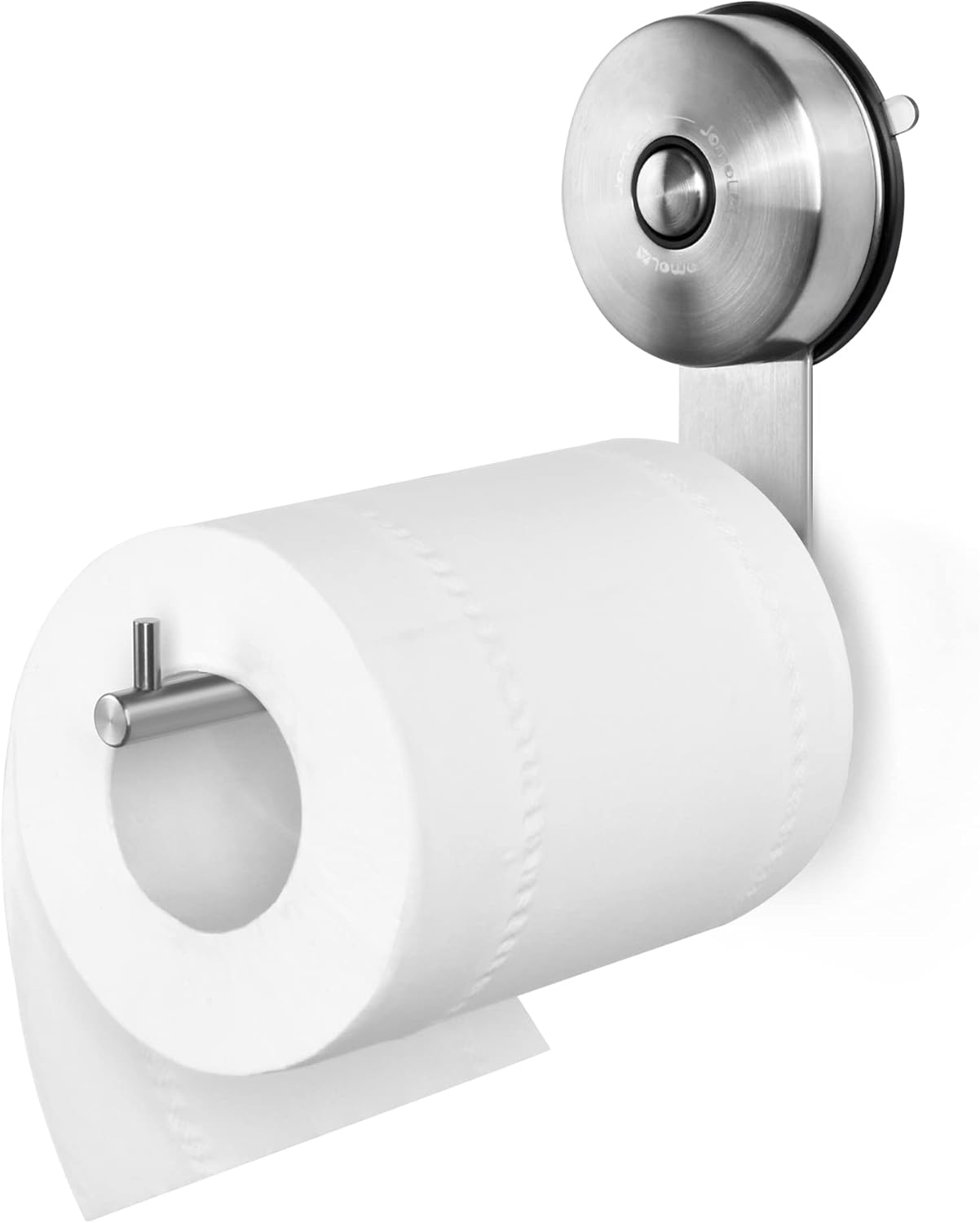 Toilet Paper Holder - JOMOLA Vacuum Suction Cup Toilet Paper Holder Bathroom Tissue Paper Stainless Steel Holder Toilet Paper Roll Dispenser Brushed Finish image number 1