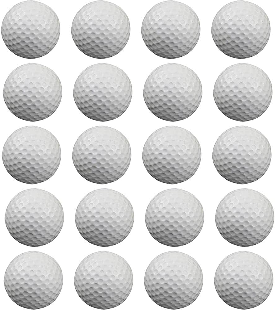 Aribrnten 20 Pcs Air Golf Practice Balls,Foam Ball,Golf Training Indoor and Outdoor, for Backyard Hitting Mat,White image number 3