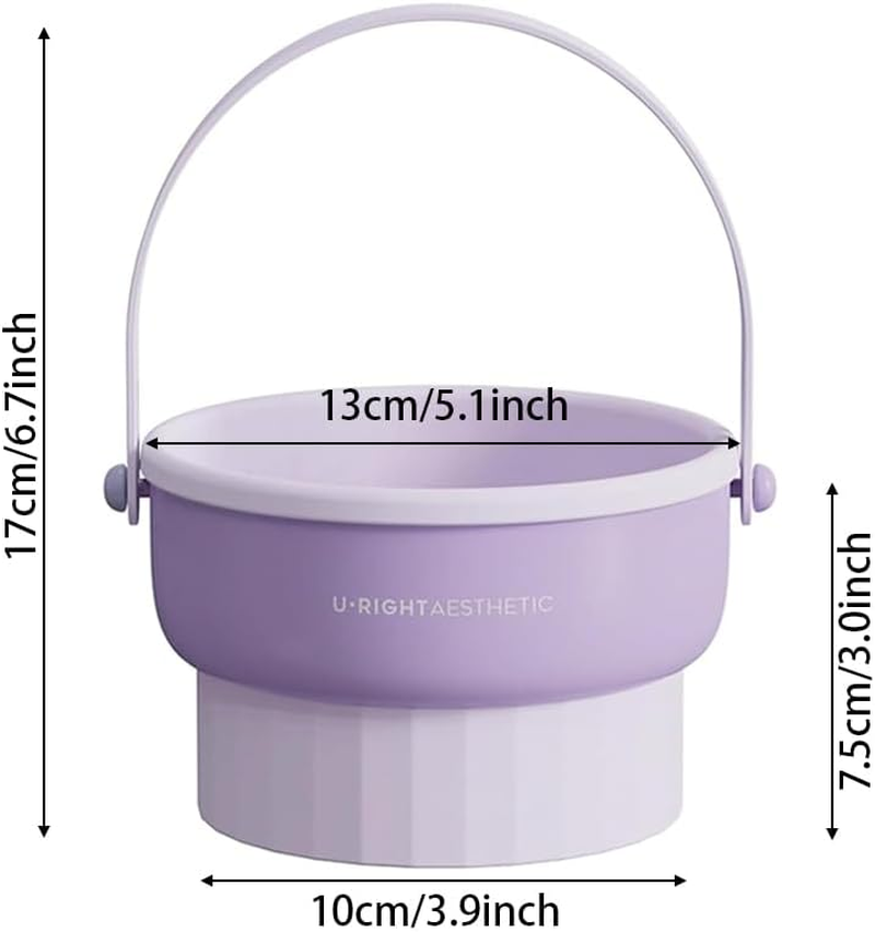 1PC Makeup Brush Scrubber Cleaner and Dryer Bowl,Makeup Brush Cleaning Bowl,Makeup Brush Cleaning Bowl,Silicone Makeup Brush Cleaner and Dryer Bowl,2 in 1 Brush Cleaning Mat with Brush Drying Holder image number 2