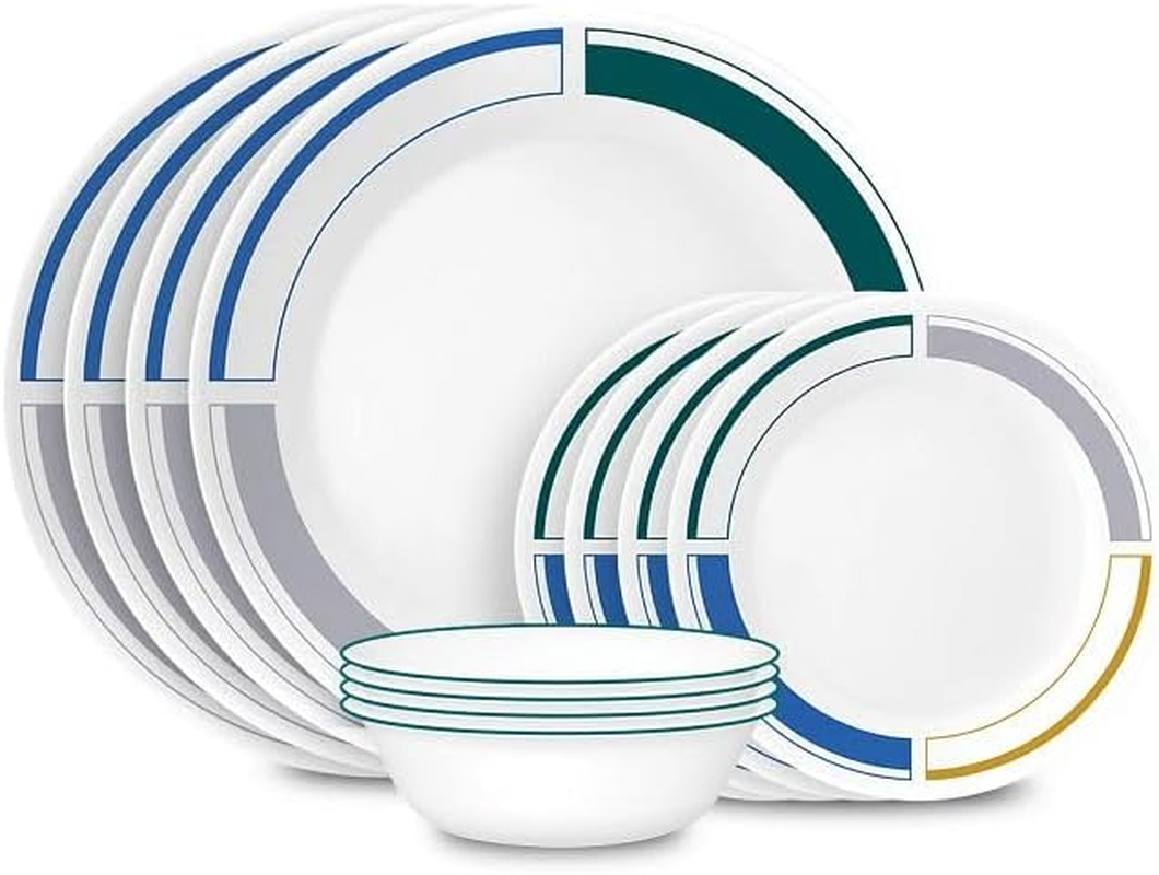 Corelle Vitrelle Color Block Dinnerware Set (12-Pieces)
