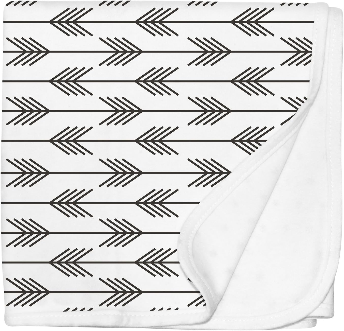 SILLY BILLYZ Jersey Swaddle Blanket, Arrows, White/Black