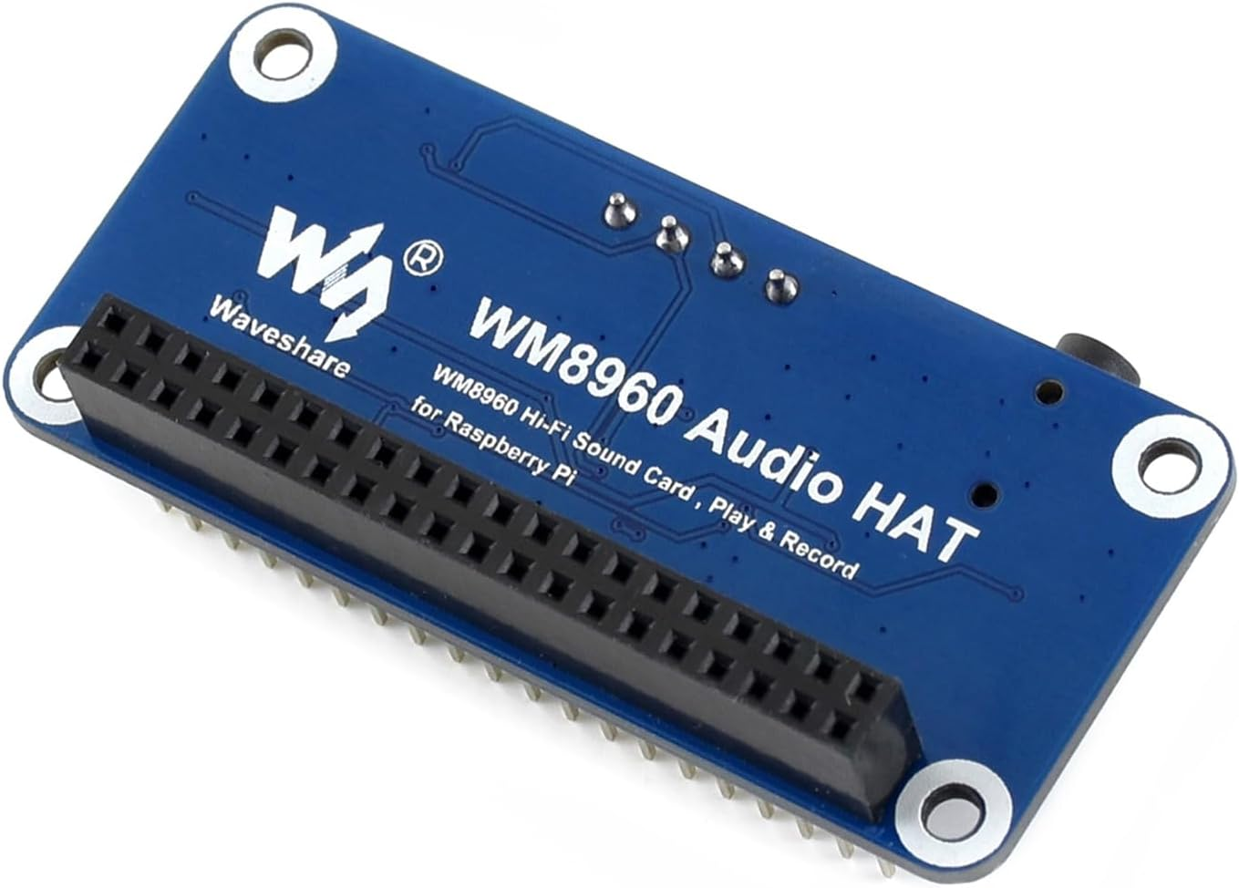 WM8960 Hi-Fi Sound Card HAT for Raspberry Pi, Support Stereo Encoding/Decoding, Playing/Recording, Onboard Dual-Channel Speaker Interface, Directly Drives Speakers image number 4