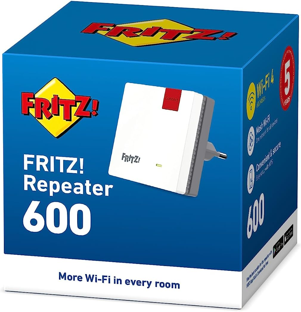 AVM Fritz! Repeater 600 International, WLAN N up to 600 Mbps (2.4 Ghz), Mesh Repeater, WPS, International Version image number 5