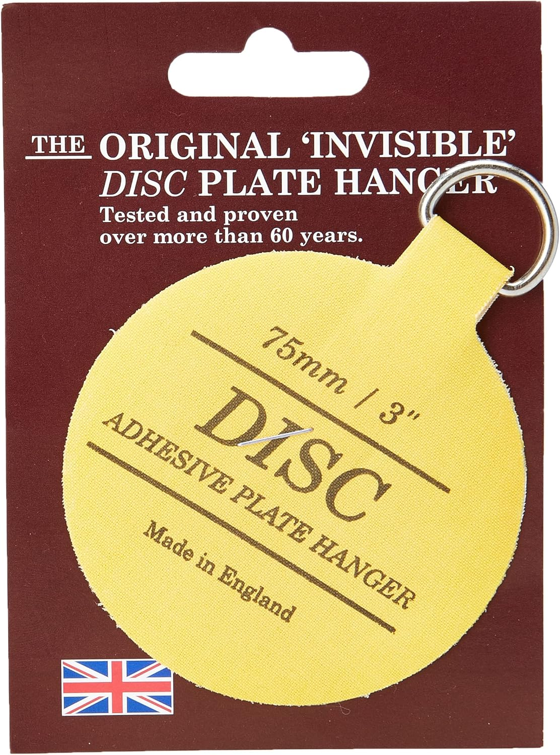 Disc 14226 75Mm Adhesive Plate Hanger, Yellow image number 1