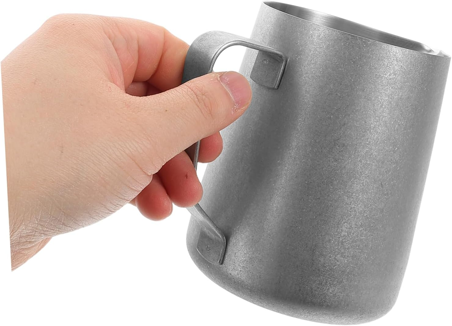 PHENOFICE Stainless Steel Milk Frothing Pitcher Retro Design Coffee Frother Cup for Espresso Latte Art and Milk Tea Precision Pouring with Vintage Charm and Ample Capacity