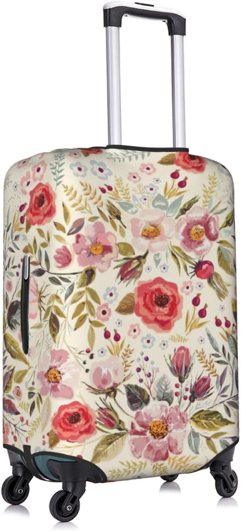 Odddot Rustic Rose Flower Print Travel Luggage Cover,Suitcase Protector Cover, Washable Baggage Covers,For 18-32 Inch Luggage, Rustic Rose Flower, Large image number 2