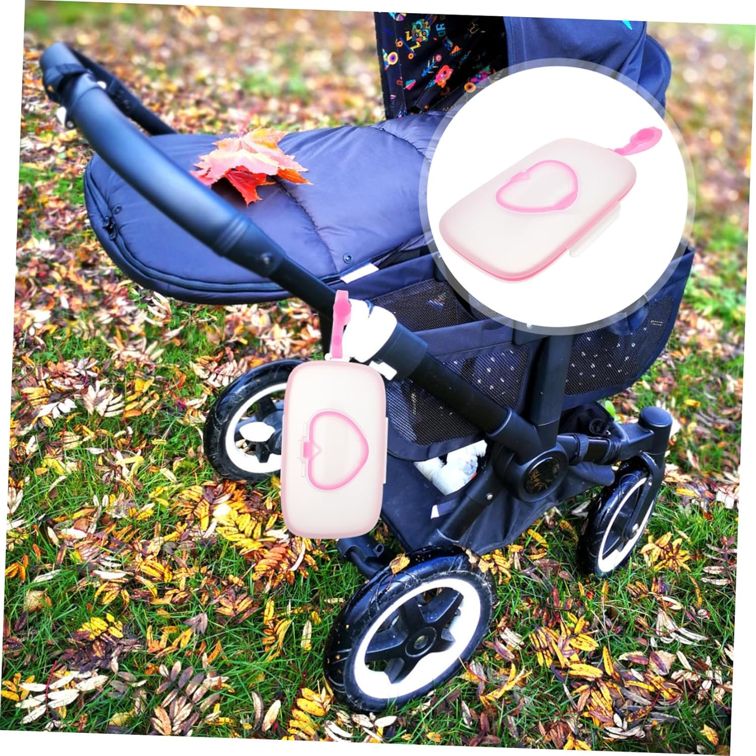 Toyvian 1Pc Baby Outdoor Portable Wet Tissue Case Crib Button Dispenser Box image number 4