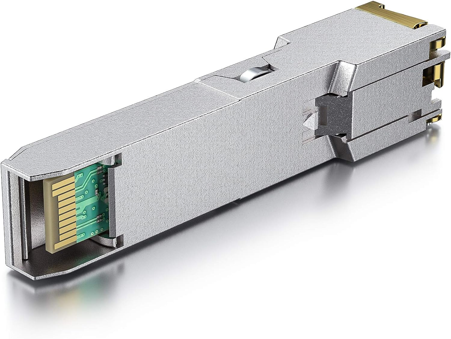 10/100/1000BASE-T SFP Transceiver, Gigabit RJ45 Auto-Negotiation Data Rate Mini-Gbic Copper SFP Module Compatible for Cisco GLC-T/SFP-GE-T, Reach 100M image number 2
