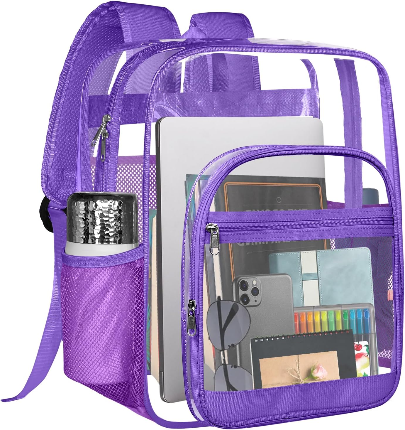 SDFGHG Clear Backpack,Sturdy Shape Heavy Duty Large Clear Backpack