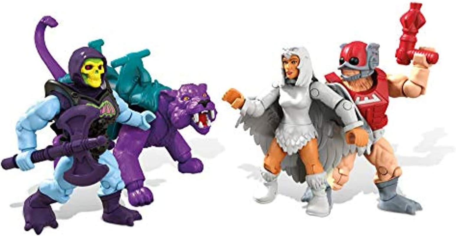 MEGA Construx GPH24 Probuilder Masters of the Universe Classic Point Dread, Construction Set Including 3 Micro Action Figures with Movement Points, Toy from 8 Years image number 3