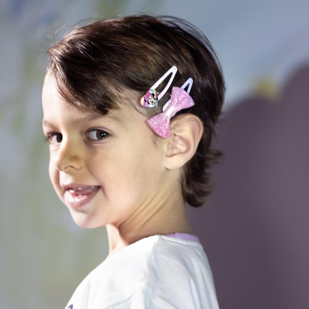 Disney Minnie Hair Accessories, Pack of 4, Click Clack Clips for Children image number 4