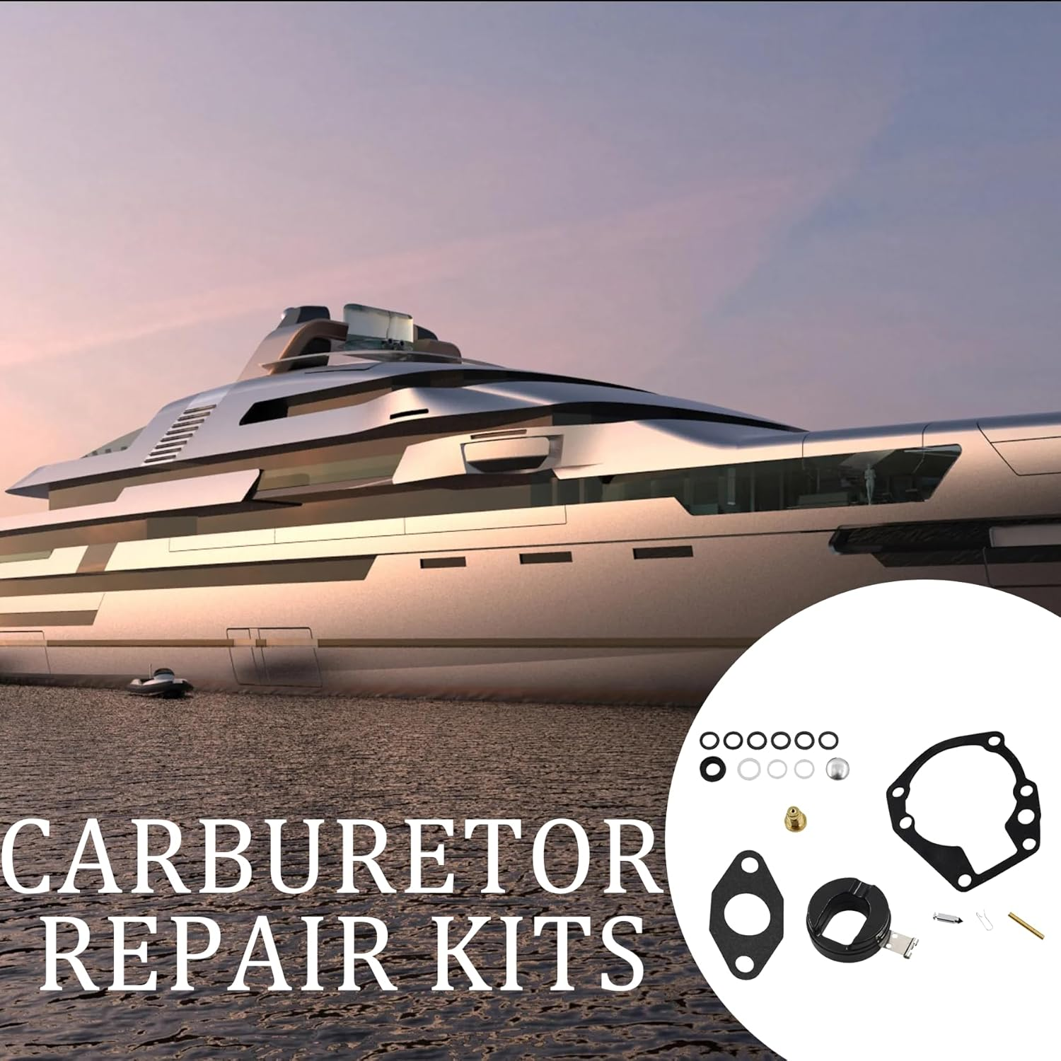 ALL-CARB Carb Carburetor Repair Kits with Float Replacement for Johnson Evinrude 2/3/4 HP 398532 Sierra 18-7043 image number 6